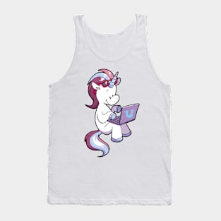 Laptop unicorn Tank Top